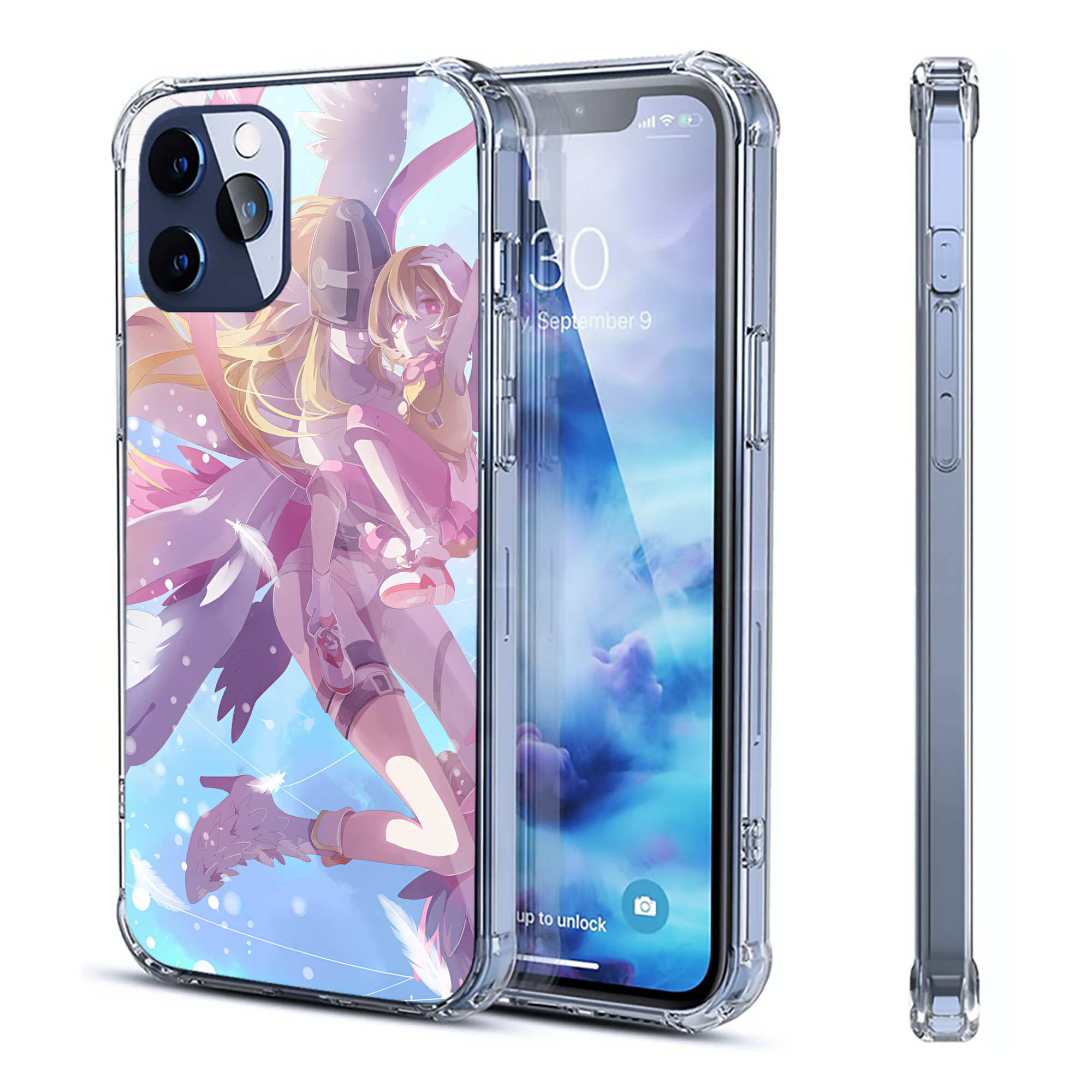 （画像用） Digimon デジタルモンスター/デジモン 【iPhone 12シリーズ対応】透明スマホケース（クリアソフトケース）
